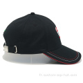 Casquette de baseball en sandwich noir personnalisé